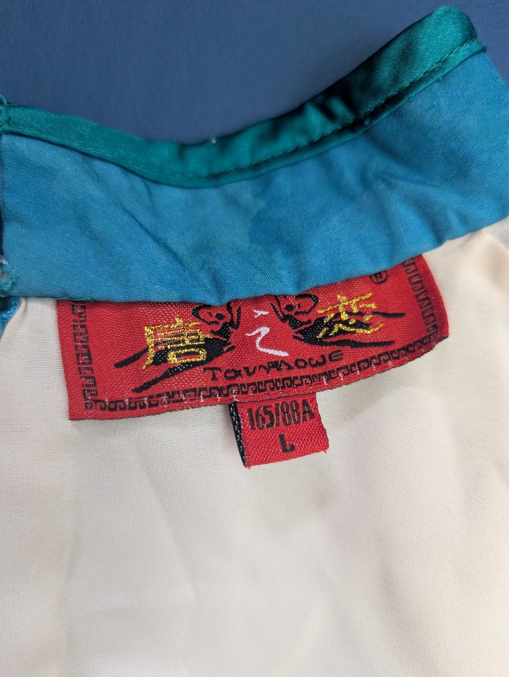 Blue Floral Cheongsam Maxi Dress - Picture 11 of 12